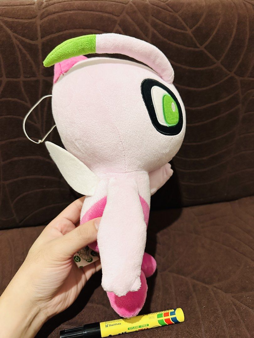 Shiny Celebi Pokemon Plush (Category: Plushies & Soft Toys) located in Mandaluyong City. Submitted by mikemofu (Listing ID 1441372496, Image 2). Description: - Authentic Banpresto Celebi Plush Toy - Rare shiny variant - medium size.
