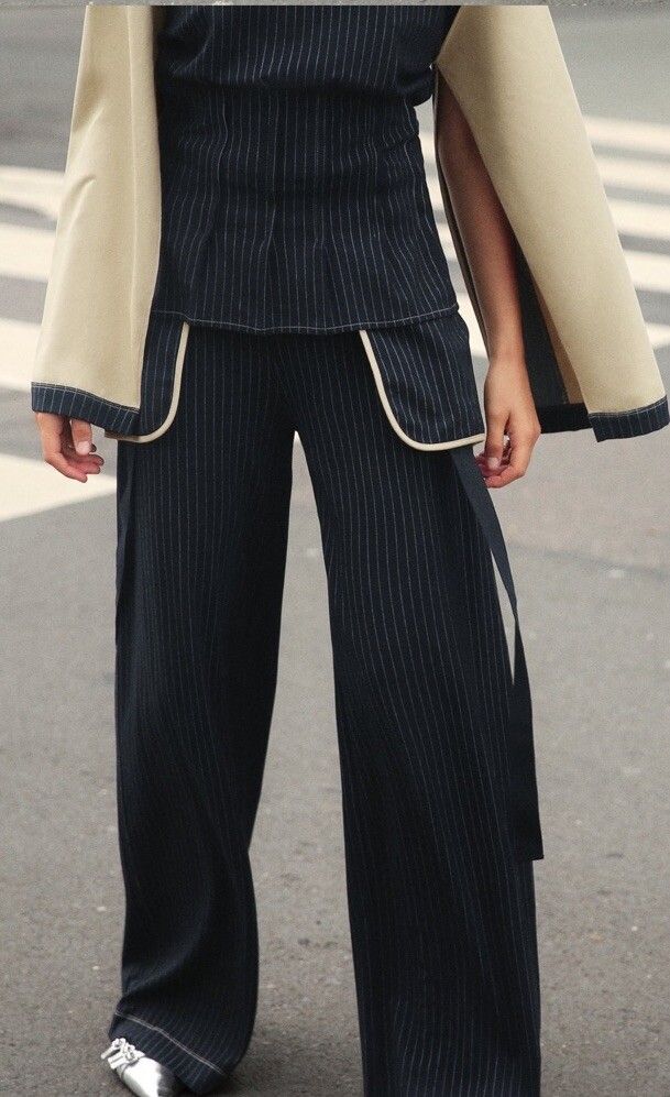 Size L ZARA pinstripe soft pants (Category: Other Bottoms) located in Makati City. Submitted by supersellersara (Listing ID 1441157963, Image 3). Description: NOT slacks! These are soft jersey pants. Side zipper. With functional pockets. No damage, no stain Gcash payment. Makati location Strictly no refunds or returns .