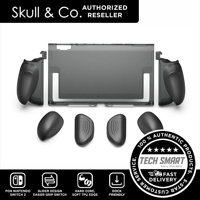 Skull & Co. FissionGrip:Revolutionary Split Protective Case For Nintendo SWITCH 2 (Category: Cases & Covers) located in Las Pinas. Submitted by techsmartph (Listing ID 1441221403, Image 1). Description: Black - PHP899 Red & Blue - PHP899 Black Bundle - PHP1999 Red & Blue Bundle - PHP1999 * Revolutionary Split Design-Seamlessly adapt to different scenarios for every need. * Patented Snap-Fit Design-Quick and easy to install and remove-with no risk
