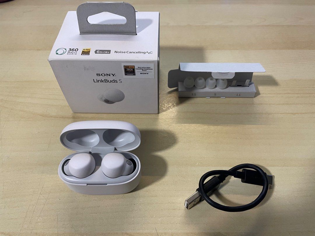 Sony LinkBuds S Noise Cancelling Wireless Earbuds White
