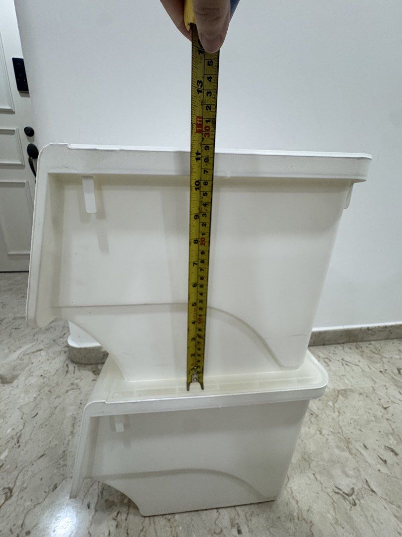 Stackable Plastic Storage Boxes (Set of 4)470214314181283842
