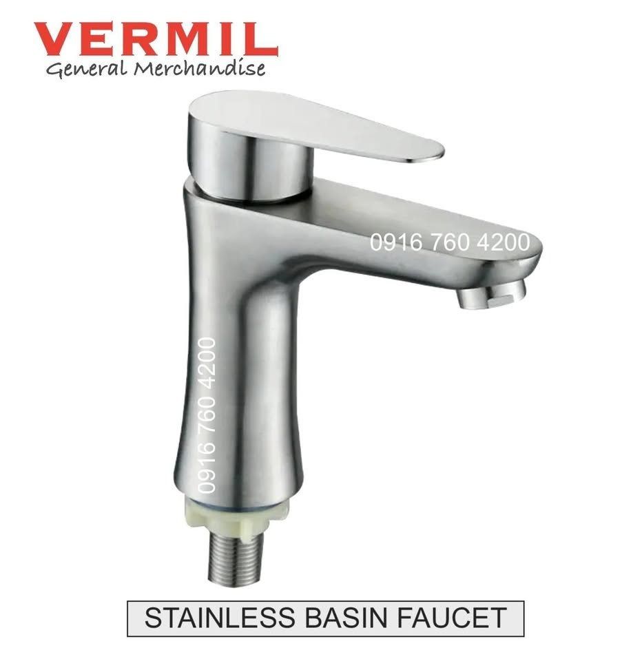 STAINLESS LAVATORY BASIN FAUCET | SUS304 (Category: Bathroom & Kitchen Fixtures) located in Manila. Submitted by allanmil (Listing ID 1441230177, Image 1). Description: STAINLESS LAVATORY FAUCET ✅ SUS304 ✅ Single-point (cold) v Lever up when open ❗️MARKDOWN PRICE: P950/pc❗️ ➡ 📍PHYSICAL STORE located in Sampaloc Manila (near UST) ➡ Delivery via Lalamove/Grab ➡ COD via Lalamove's Purchase Service (c/o buyer).