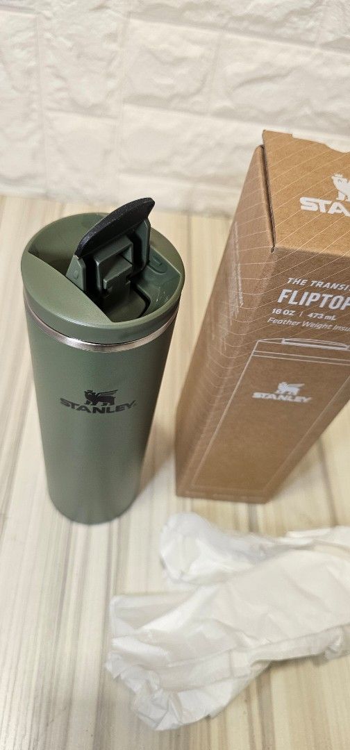 Stanley The Transit Fliptop Mug 16oz Green470362679663011843