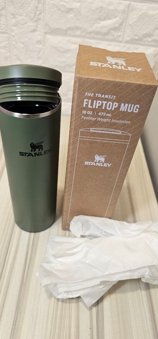 Stanley The Transit Fliptop Mug 16oz Green470362679663011844