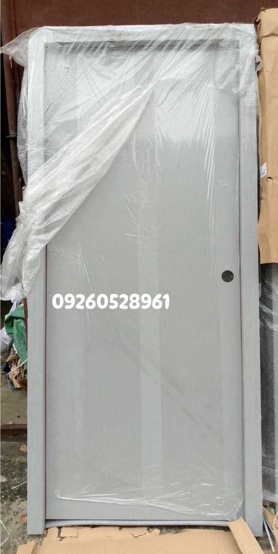steel door plain (Category: Locks, Doors & Gates) located in Caloocan City. Submitted by vttsteeldoor-chelle (Listing ID 1441220211, Image 2). Description: VTT Steel Door-Plain With Jamb(2x4) 600/700/800/900/1000x2100mm Thickness 50mm Powder coated gray finish honeycomb insulation with 3pcs Heavy duty flag hinge 6pcs expansion bolt, rubber door seal Withdoorknob 2 hrs fire rated ready to install pick up or deliver lalamove/trucking Warehouse-Boca