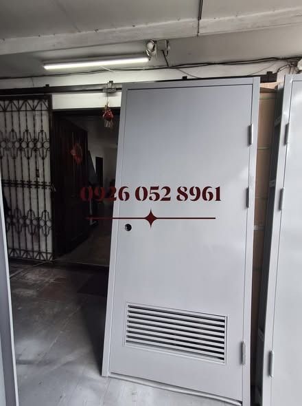 steel door with bottom louver (Category: Locks, Doors & Gates) located in Caloocan City. Submitted by vttsteeldoor-chelle (Listing ID 1441220874, Image 1). Description: VTT Steel With Bottom louver door With Jamb(2x4) 600/700/800/900/1000x2100mm Thickness 50mm Powder coated gray finish honeycomb insulation with 3pcs Heavy duty flag hinge 6pcs expansion bolt, rubber door seal Withdoorknob 2 hrs fire rated ready to install pick up or deliver lalamo