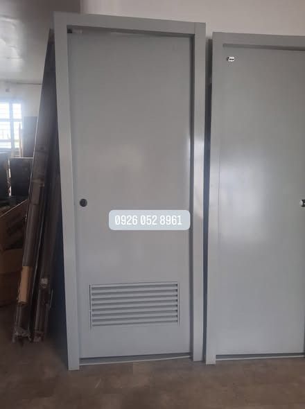 steel door with bottom louver (Category: Locks, Doors & Gates) located in Caloocan City. Submitted by vttsteeldoor-chelle (Listing ID 1441220874, Image 2). Description: VTT Steel With Bottom louver door With Jamb(2x4) 600/700/800/900/1000x2100mm Thickness 50mm Powder coated gray finish honeycomb insulation with 3pcs Heavy duty flag hinge 6pcs expansion bolt, rubber door seal Withdoorknob 2 hrs fire rated ready to install pick up or deliver lalamo