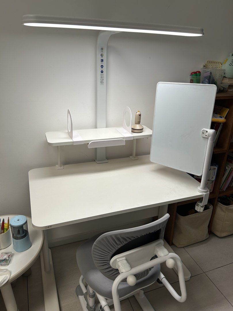 Study Table (Category: Tables & Sets) located in Singapore. Submitted by warmwater.285635 (Listing ID 1441176107, Image 1). Description: Like-new study desk and chair, used for just two months. The whiteboard was purchased separately. The total original price for everything was S$400.Need to self-collect near Woodleigh..