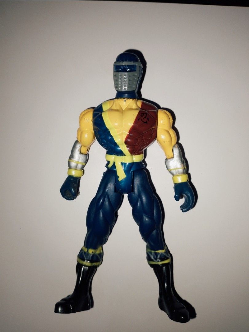 Vintage Ninja Action Figure Toy (Category: Action & Battle Toys) located in Manila. Submitted by erudesu_06 (Listing ID 1441351519, Image 1). Description: Cool ninja action figure. Blue and yellow design with silver accents. Stands about 6 inches tall. Joints are articulated for posing. Great for collectors or kids who love action figures. Some minor scuffs from play, but overall in good shape..