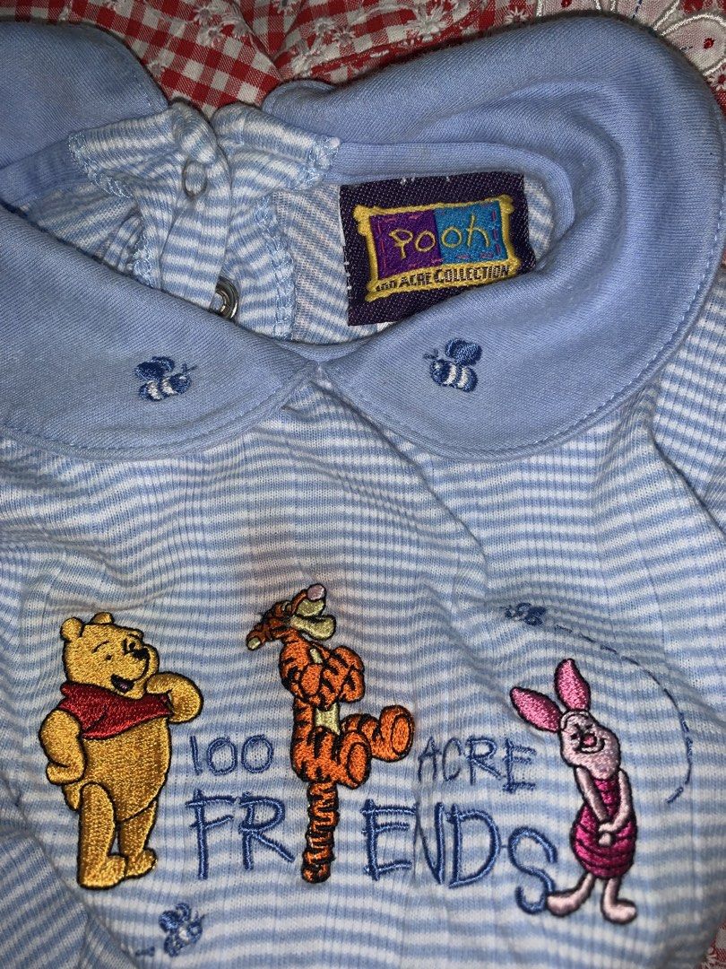 Vintage Pooh Romper (Category: Babies & Kids Fashion) located in Davao. Submitted by _declutterwithme30 (Listing ID 1441370652, Image 3). Description: Excellent-like new fabric condition. With orange color transfer sa part ni Tigger..
