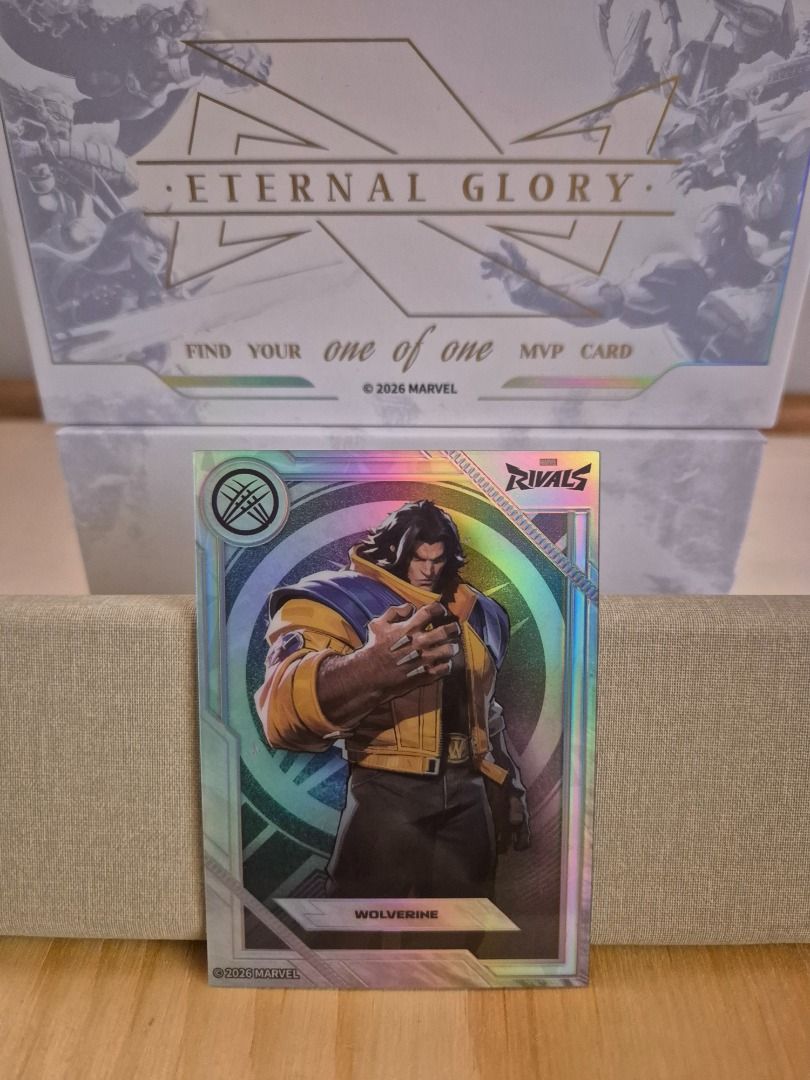 WOLVERINE - Marvel Rivals Eternal Glory 2026 (CARDFUN) (Category: Raw Singles) located in Quezon City. Submitted by fran_laufeyson (Listing ID 1441218238, Image 1). Description: WOLVERINE: - Silver Refractor - Brand new - Protective film has not been removed 📍 Shipping from Quezon City 📦 Can do SDD via Lalamove or Grab within Metro Manila 📸 Additional photos available upon request.