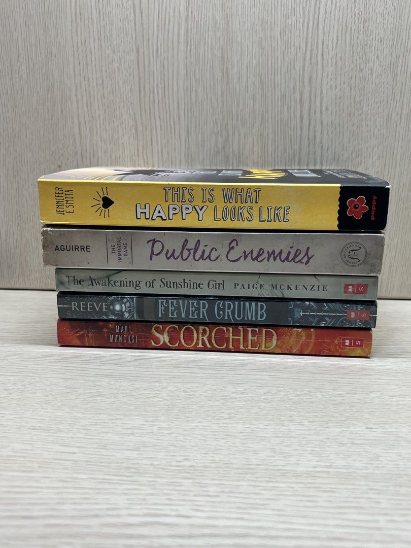 Young Adult Books (Category: Storybooks) located in Manila. Submitted by mikaylami22753 (Listing ID 1441344628, Image 2). Description: Pre-loved books for sale: 1. This Is What Happy Looks Like 2. Public Enemies 3. The Awakening of Sunshine Girl 4. Fever Crumb 5. Scorched 6. Requiem 7. Delirium 8. Throat 9. The Rose Society 10. The Young Elites 11. The Darkest Minds P200 each; can give discount if getting 3 or more! All are well loved and most ha