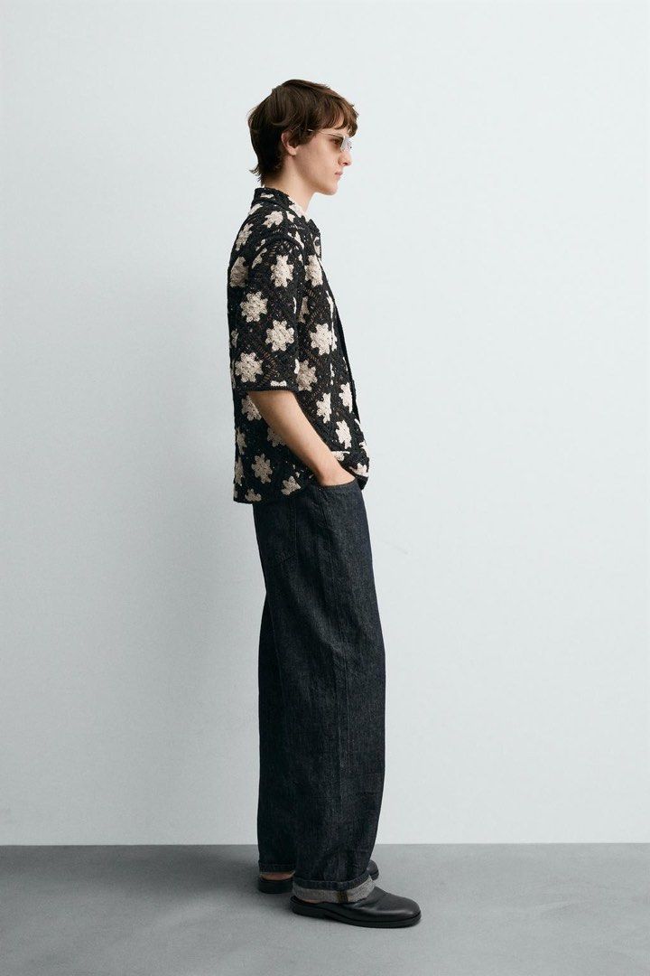 ZARA CROCHET TEXTURED SHIRT (Category: Tshirts & Polo Shirts ) located in Makati City. Submitted by luxuryfindsbylb (Listing ID 1441262662, Image 3). Description: 👕 Zara Crochet Textured Shirt 🏷️ Brandnew, with tag 🔖 size M, L, XL available 💵 Original price: 4,950 | Selling price: 1,750 💰 Price is slightly negotiable.