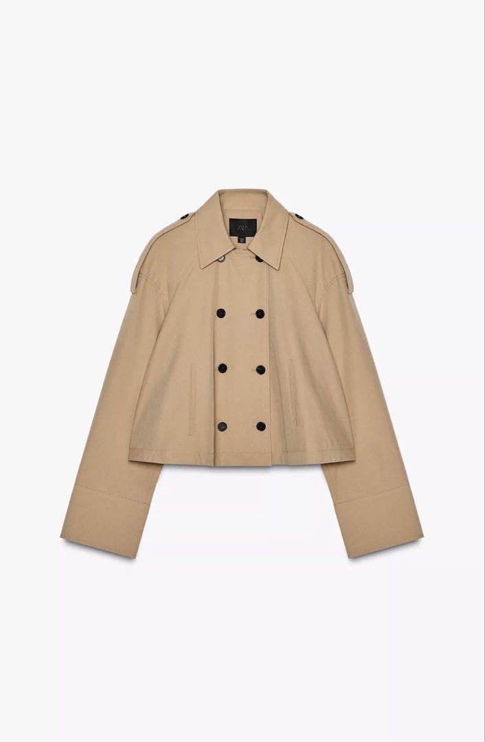 Zara Short Cape Trench Coat (Category: Coats, Jackets and Outerwear) located in Quezon City. Submitted by whitelabel17 (Listing ID 1441321109, Image 1). Description: Color- Tobacco Original Price 4.4k.