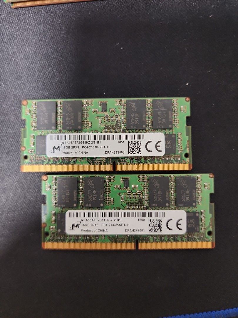 2x 16GB DDR4 Laptop RAM Modules