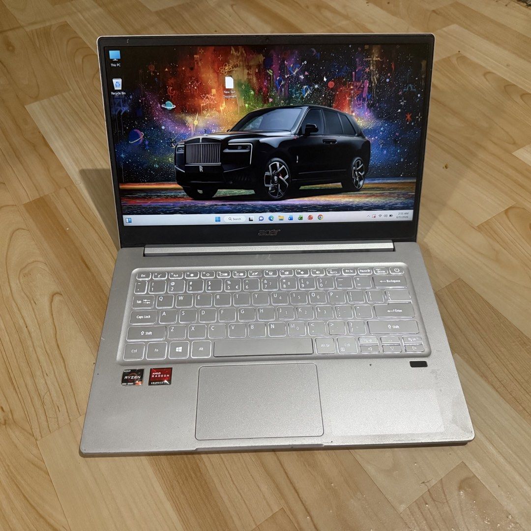 Acer Swift SF314-42 AMD Ryzen 5 4500U 8RAM 512 SSD BACKLIGHT KEYBOARD (Category: Laptops & Notebooks) located in Manila. Submitted by jaycore19 (Listing ID 1443111562, Image 1). Description: Acer Swift SF314-42 AMD Ryzen 5 4500U 8RAM 512 SSD BACKLIGHT KEYBOARD Processor: AMD Ryzen 5 4500U with Radeon Graphics (6 CPUs), ~2.4GHz Current Display Mode: 1920 x 1080 (32 bit) (60Hz) AMD Radeon(TM) Graphics MEMORY 8GB RAM STORAGE 512 SSD Good For Video E
