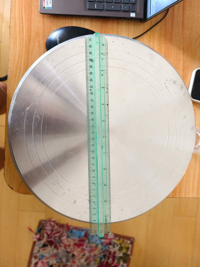 Aluminum Cake Decorating Turntable Stand (Category: Other Kitchenware & Tableware) located in Makati City. Submitted by purestorm_73e1e2 (Listing ID 1442960799, Image 2). Description: 🍰✨ CAKE TURNTABLE BAKING TOOL ✨🍰 💯 USED ONLY ONCE 💯 EXCELLENT CONDITION 📏 SIZE: 12 × 5.3 INCHES 💰 PRICE: ₱650 Perfect for: 🎂 Cake Decorating 🧁 Frosting Cakes 🍰 Baking Projects 👩‍🍳 Home Bakers & Professional Cake Artists 📦 REASON FOR SELLING: ✨ Declutteri