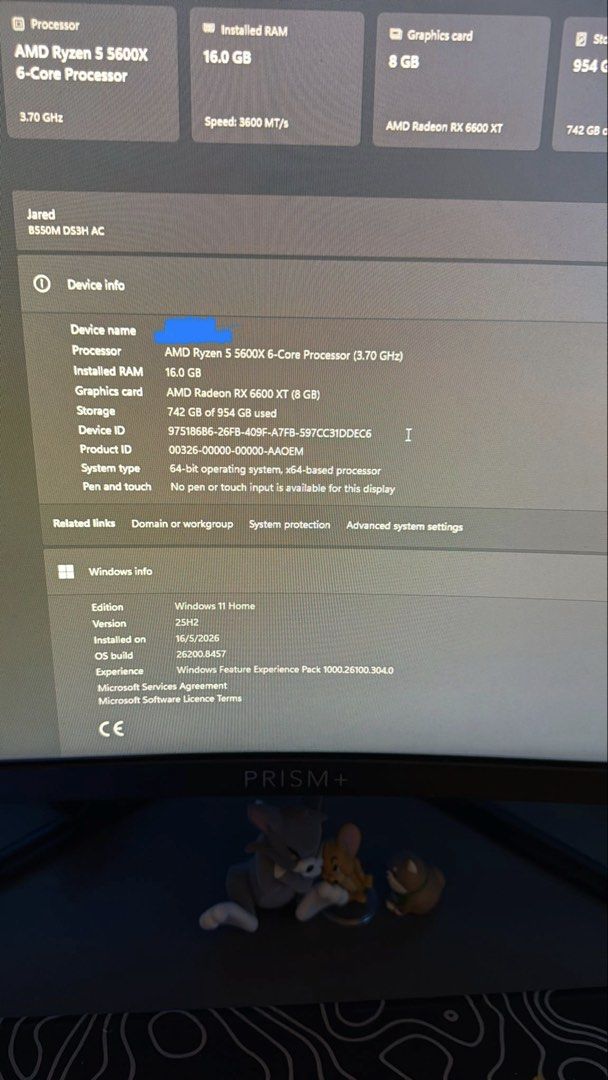 AMD Ryzen 5 5600X PC | RX 6600 XT | 16GB RAM | 742GB Storage