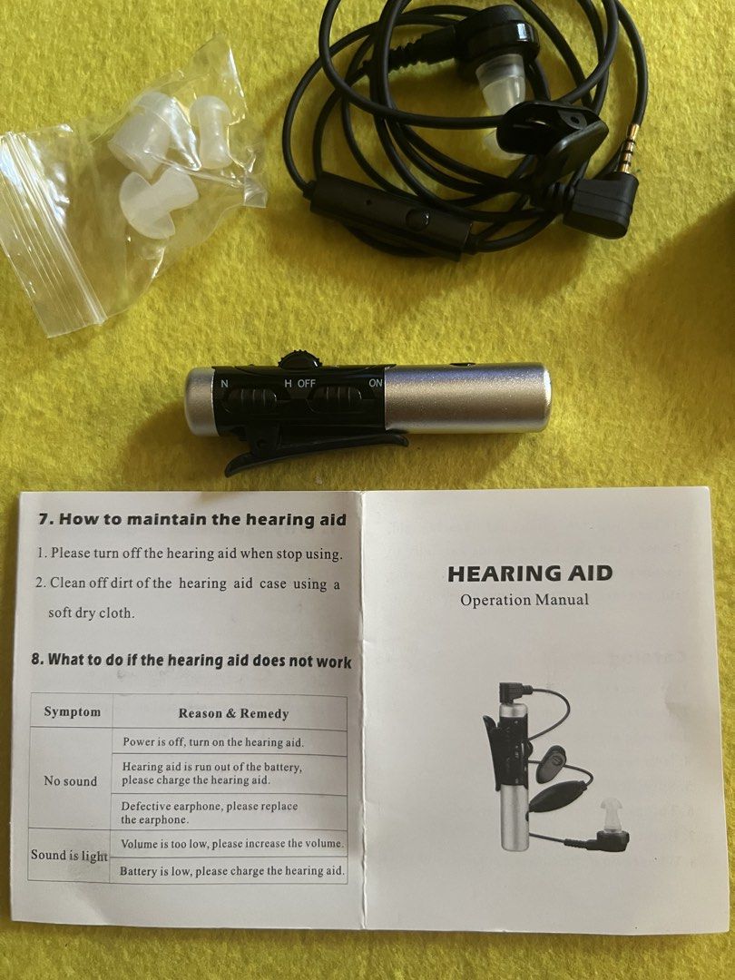 Amplified Hearing Aid Body Clip-type Earphone set (Category: Earphones) located in Las Pinas. Submitted by jerri44 (Listing ID 1442968675, Image 2). Description: Amplified hearing aid body clip type Rechargeable .