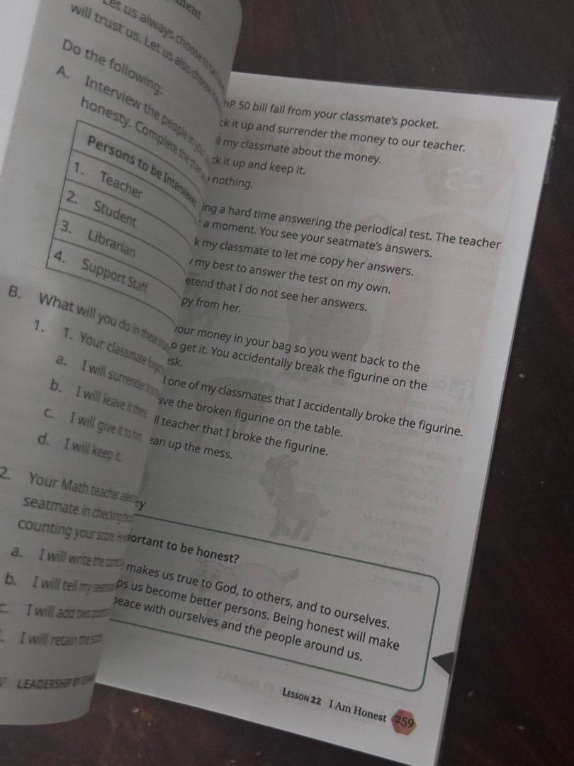 Areté Values For Everyday Living Grade 4 (Category: Textbooks) located in Bulacan. Submitted by tin_ph (Listing ID 1443048439, Image 3). Description: - Textbook Title: Areté Values For Everyday Living - Grade Level: 4 - Edition: New Edition - Publisher: Salesiana Books, Don Bosco Press Inc. - Curriculum Compliance: DepEd 2023 MATATAG Curriculum Compliant - Ideal for values education *randomly checked no writing*.