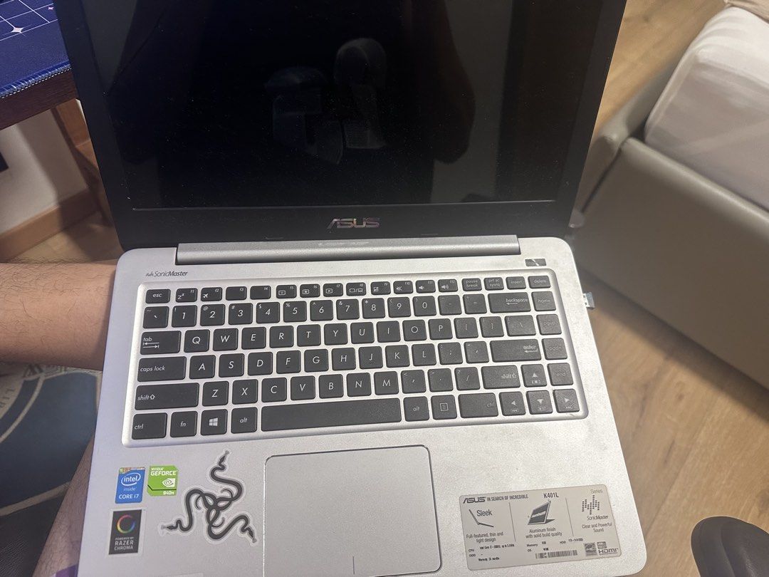 ASUS K401L Intel Core i7 (Category: Laptops & Notebooks) located in Quezon City. Submitted by lfa02 (Listing ID 1443041156, Image 2). Description: - ASUS K40IL Laptop - Intel Core i7 5500U GTX 940m NO STORAGE.