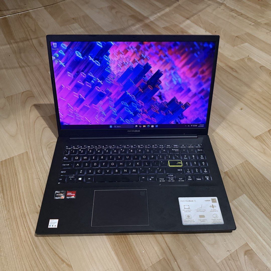 Asus VivoBook OLED AMD Ryzen 7 5700U 8RAM 512 SSD backlight keyboard (Category: Laptops & Notebooks) located in Manila. Submitted by jaycore19 (Listing ID 1443112051, Image 1). Description: Asus VivoBook OLED AMD Ryzen 7 5700U 8RAM 512 SSD backlight keyboard Processor: AMD Ryzen 7 5700U with Radeon Graphics(16 CPUs), ~º1.8GHz Current Display Mode: 1920 x 1080 (32 bit) (60Hz) AMD Radeon(TM) Graphics MEMORY 8 RAM STORAGE 512 SSD BACKLIGHT KEYBOARD 