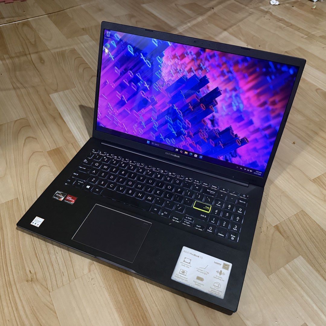 Asus VivoBook OLED AMD Ryzen 7 5700U 8RAM 512 SSD backlight keyboard (Category: Laptops & Notebooks) located in Manila. Submitted by jaycore19 (Listing ID 1443112051, Image 3). Description: Asus VivoBook OLED AMD Ryzen 7 5700U 8RAM 512 SSD backlight keyboard Processor: AMD Ryzen 7 5700U with Radeon Graphics(16 CPUs), ~º1.8GHz Current Display Mode: 1920 x 1080 (32 bit) (60Hz) AMD Radeon(TM) Graphics MEMORY 8 RAM STORAGE 512 SSD BACKLIGHT KEYBOARD 