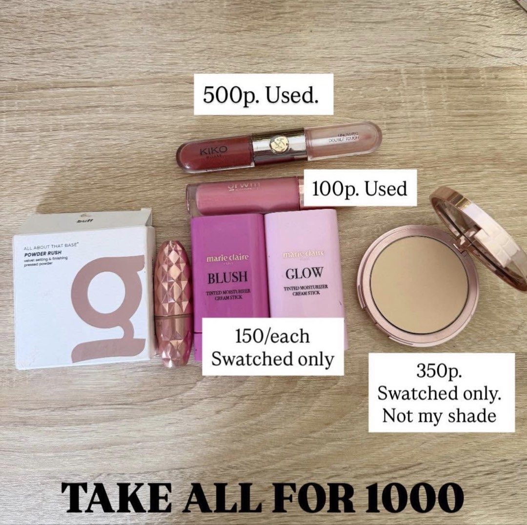 Authentic Branded Makeup (unused unless stated) (Category: Makeup) located in Manila. Submitted by fabthrift2024 (Listing ID 1443104132, Image 3). Description: - Authentic Dior Rouge Dior Lipstick (Shade 999) - 3 x Tom Ford Mini Lipsticks (Shade: Scarlet Rouge) - Gift With Purchase (GWP) items - Guaranteed authentic, moneyback if proven fake - Popular and highly sought-after shades.
