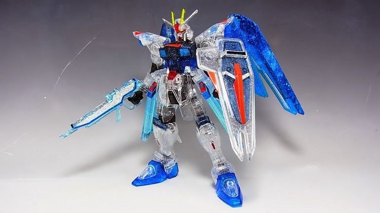 Bandai HG Gunpla HGBF ZGMF-X10A Freedom Gundam (Plavsky Particle Clear Ver.)(CD Not Included) (Category: Gundam Model Kits) located in Singapore. Submitted by suntrailerhobby (Listing ID 1442947313, Image 3). Description: The HGBF 1/144 Freedom Gundam Plavsky Particle Clear Ver. is a highly collectible, limited-edition Gunpla model kit. It was originally released to celebrate the Gundam Build Fighters anime series. The kit is built using a specif