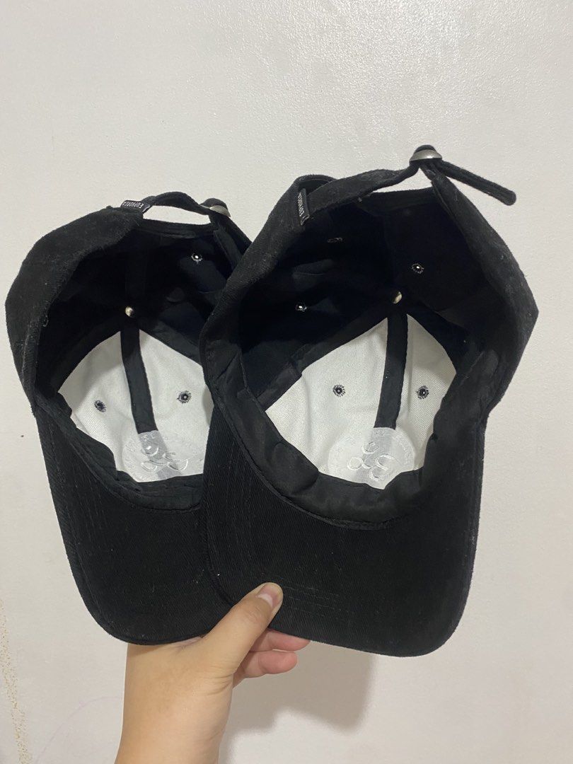 Black Caps with Om Symbol Embroidery (Category: Caps & Hats) located in Binan City. Submitted by prelovedlagunaph (Listing ID 1443078671, Image 2). Description: - Set of two black caps - Features embroidered Om symbol on the front - Adjustable strap for a comfortable fit - Ideal for everyday wear - Special bundle deal when you buy both.