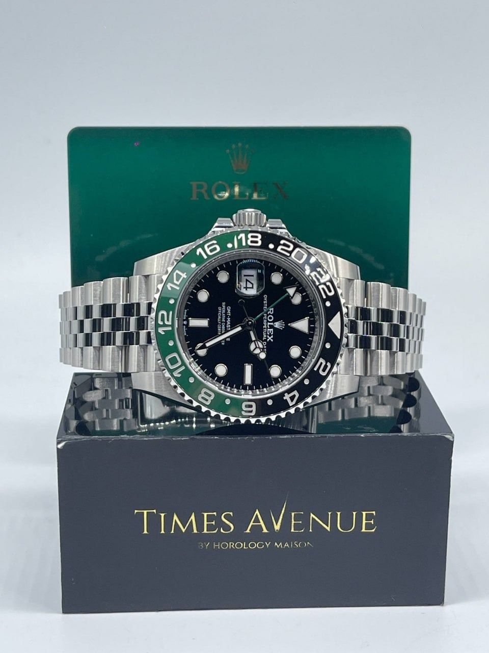Brand New 2026 Jun Rolex GMT Master 2 Stainless Steel 126720VTNR Jubilee "Sprite" (Category: Watches) located in Singapore. Submitted by timesavenuesg (Listing ID 1442953635, Image 1). Description: Get notified of our new listings and the latest prices: https://shorturl.at/FG0KX Find out about our authentication process and what sets us apart: https://horologymaison.com/why-choose-us/ Model number: 126720VTNR Dial Color: Black Condition: Brand Ne
