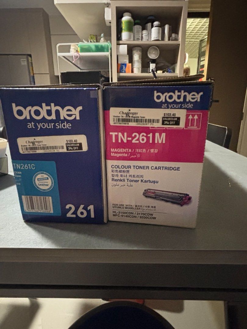 Brother TN-261C and TN-261M Toner Cartridges