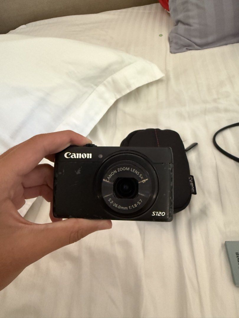 Canon PowerShot S120 Digital Camera with Accessories (Category: Cameras) located in Caloocan City. Submitted by antoniogarcia6896 (Listing ID 1443122406, Image 2). Description: - Canon PowerShot S120 Digital Camera (high end model) - 12mp - 5x Optical Zoom Lens - Includes: Camera, 2x Canon Battery NB 6L and NB 6LH , Canon Battery Charger, Small Canon Camera Pouch - Buttons and Screen are fully functional - Minor cosmetic scuffs on the body - Perf