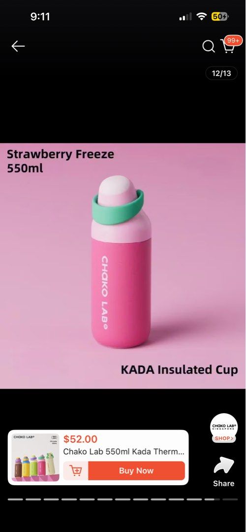 Chako Lab Kada bottle in Pink478079954726440961