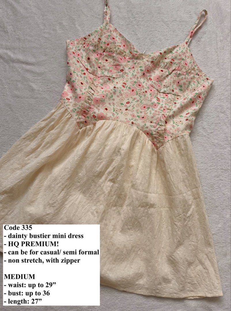 Dainty style bustier mini dress (Category: Dresses) located in Manila. Submitted by beizfinds (Listing ID 1443081491, Image 2). Description: Size & description on photo.