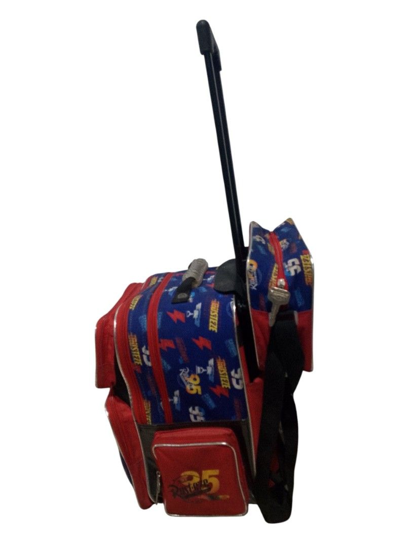 Disney Cars Trolley Bag (Category: Other Babies Going Out Needs) located in Caloocan City. Submitted by desshopelysse (Listing ID 1442927992, Image 3). Description: Disney Cars Lighting McQueen Trolley Bag for school Lightly Used ‎Original price at 3,499 from SM store ‎RFS: Decluttering - Need to change into a bigger trolley bag..