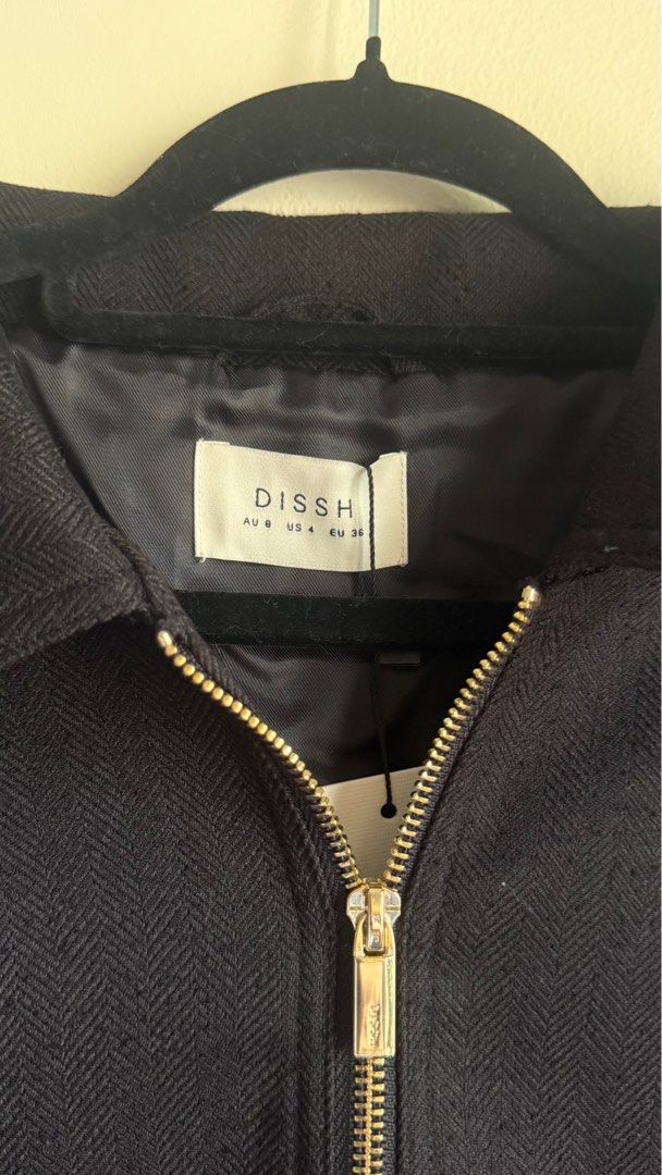 DISSH Black Bomber Frankie Jacket (Category: Coats, Jackets and Outerwear) located in Pasig City. Submitted by helpsisdeclutter (Listing ID 1443047498, Image 3). Description: More oversized than usual Would say best fits M-L.