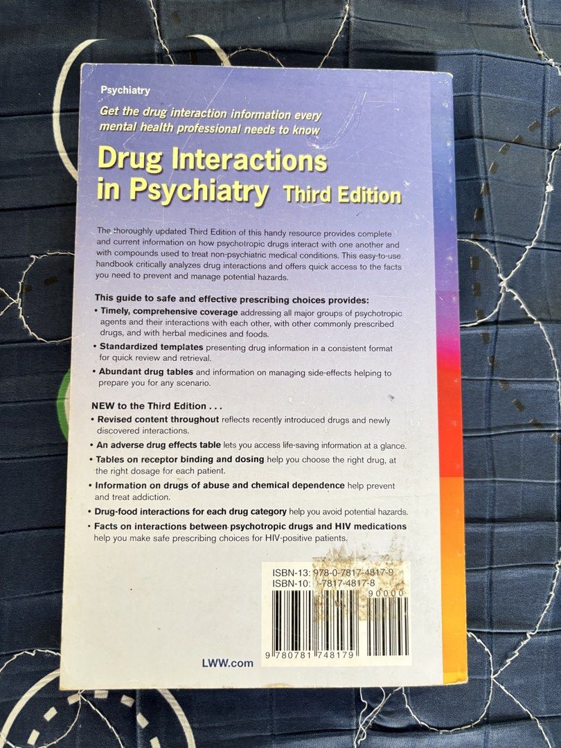 Drug Interactions in Psychiatry (3rd Ed.) (Category: Textbooks) located in Cavite. Submitted by prelovedbyeunjay (Listing ID 1442967042, Image 2). Description: .