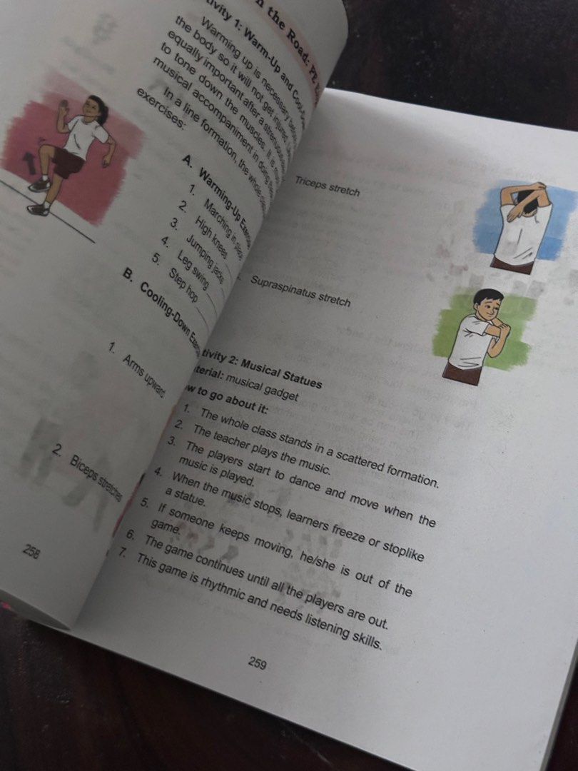 Expeditions in MAPEH 4 Worktext - Rex Education (Category: Textbooks) located in Bulacan. Submitted by tin_ph (Listing ID 1443066584, Image 2). Description: - Expeditions in MAPEH Worktext - Grade 4, First Edition - Published by Rex Education - Covers Music, Arts, Physical Education, and Health lessons and activities - Note: Some pages contain handwritten notes and answers.