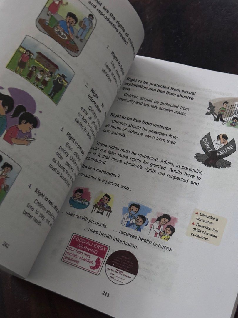 Expeditions in MAPEH 4 Worktext - Rex Education (Category: Textbooks) located in Bulacan. Submitted by tin_ph (Listing ID 1443066584, Image 3). Description: - Expeditions in MAPEH Worktext - Grade 4, First Edition - Published by Rex Education - Covers Music, Arts, Physical Education, and Health lessons and activities - Note: Some pages contain handwritten notes and answers.