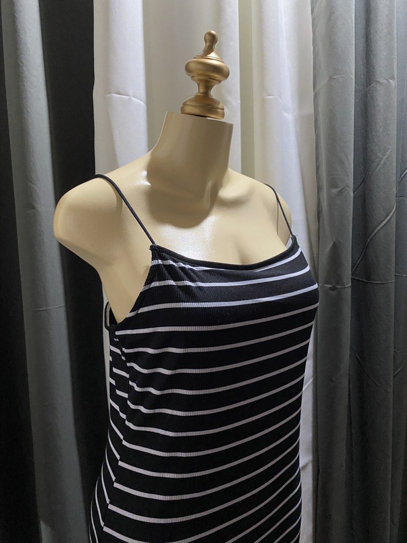 Faded rose stripe slit maxi strap dress (Category: Dresses) located in Taguig. Submitted by KL_Outfits (Listing ID 1443076104, Image 3). Description: .