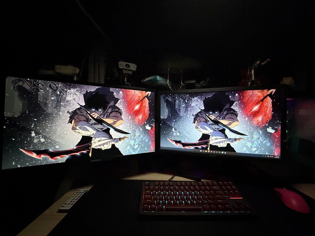 For sale gaming pc RTX 4060 (Category: Desktops) located in Paranaque City. Submitted by hypebeast00830 (Listing ID 1443032485, Image 1). Description: MOBO: B550 ROG WIFI Processor: AMD Ryzen 5 5600X 6-Core Processor (4.20 GHz)-15,000 Installed RAM: 32.0 GB gskill trident (4x8gb) 12,000 Graphics card: NVIDIA GeForce RTX 4060 (8 GB)-20,000 Storage: 2TB -2,000 SSD: 128GB -2,000 Monitor: 23.4 inch Acer 144HRZ and 24 inch samsung 60HRZ with arm dual 
