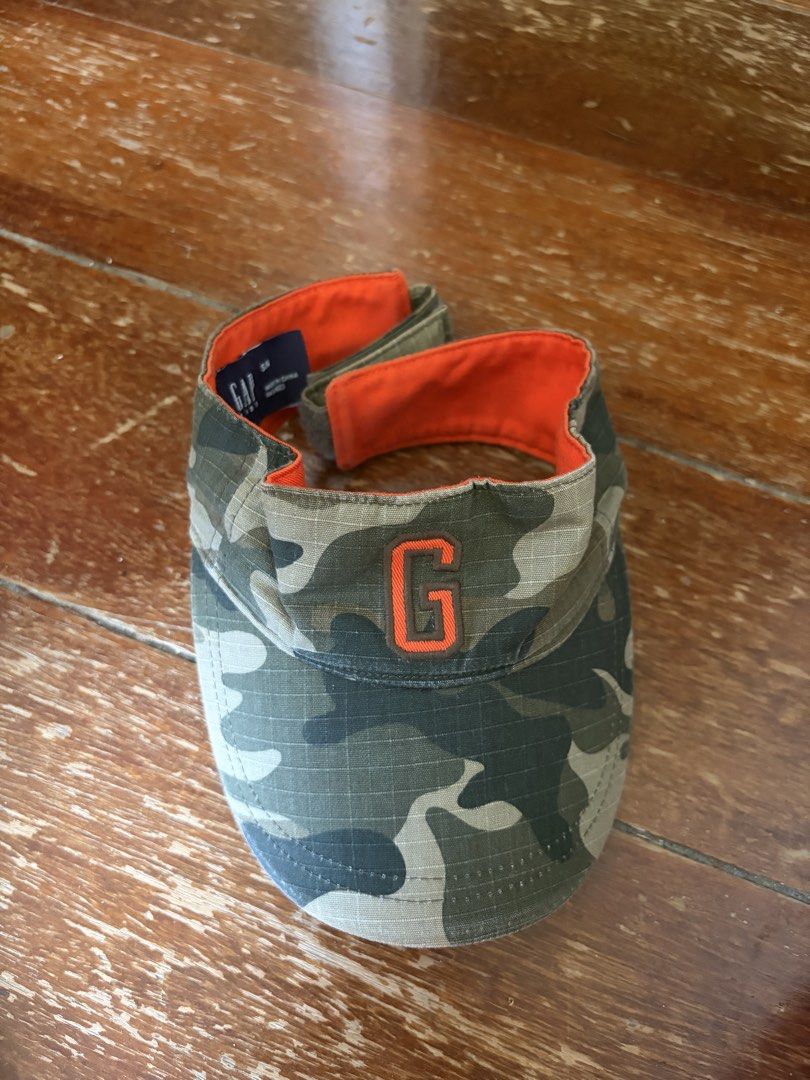 Gap Kids Camo Cotton Visor (Category: Babies & Kids Fashion) located in Muntinlupa City. Submitted by buuttercup (Listing ID 1442927895, Image 1). Description: 100% Cotton (exclusive of decoration) Ideal for sunny outdoor activities.