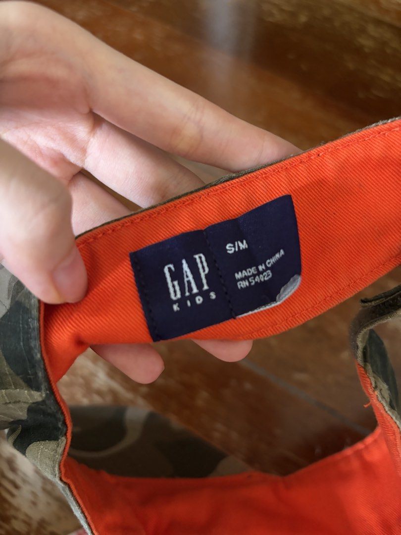 Gap Kids Camo Cotton Visor (Category: Babies & Kids Fashion) located in Muntinlupa City. Submitted by buuttercup (Listing ID 1442927895, Image 2). Description: 100% Cotton (exclusive of decoration) Ideal for sunny outdoor activities.