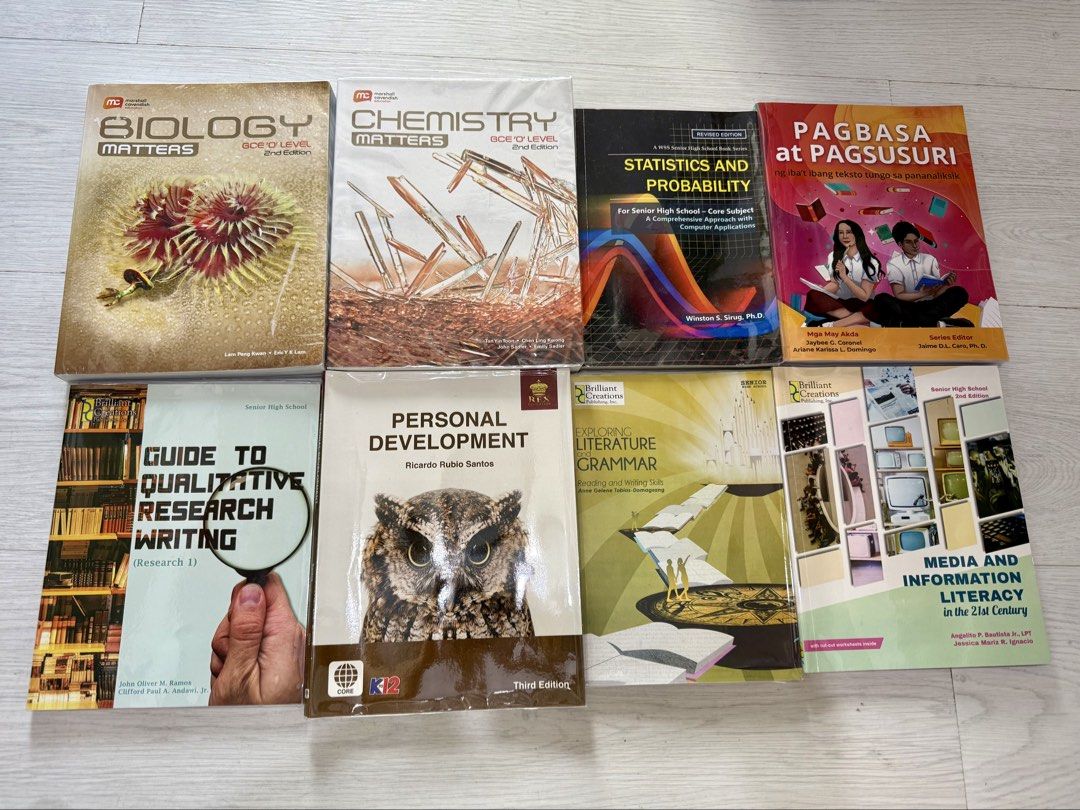 Grade 11 Stem Books - NEW (Category: Textbooks) located in Taguig. Submitted by familypreloveditems (Listing ID 1442981015, Image 1). Description: New ( walang sulat) my daughter just used her online lectures With plastic cover 600 each 4000 take all.