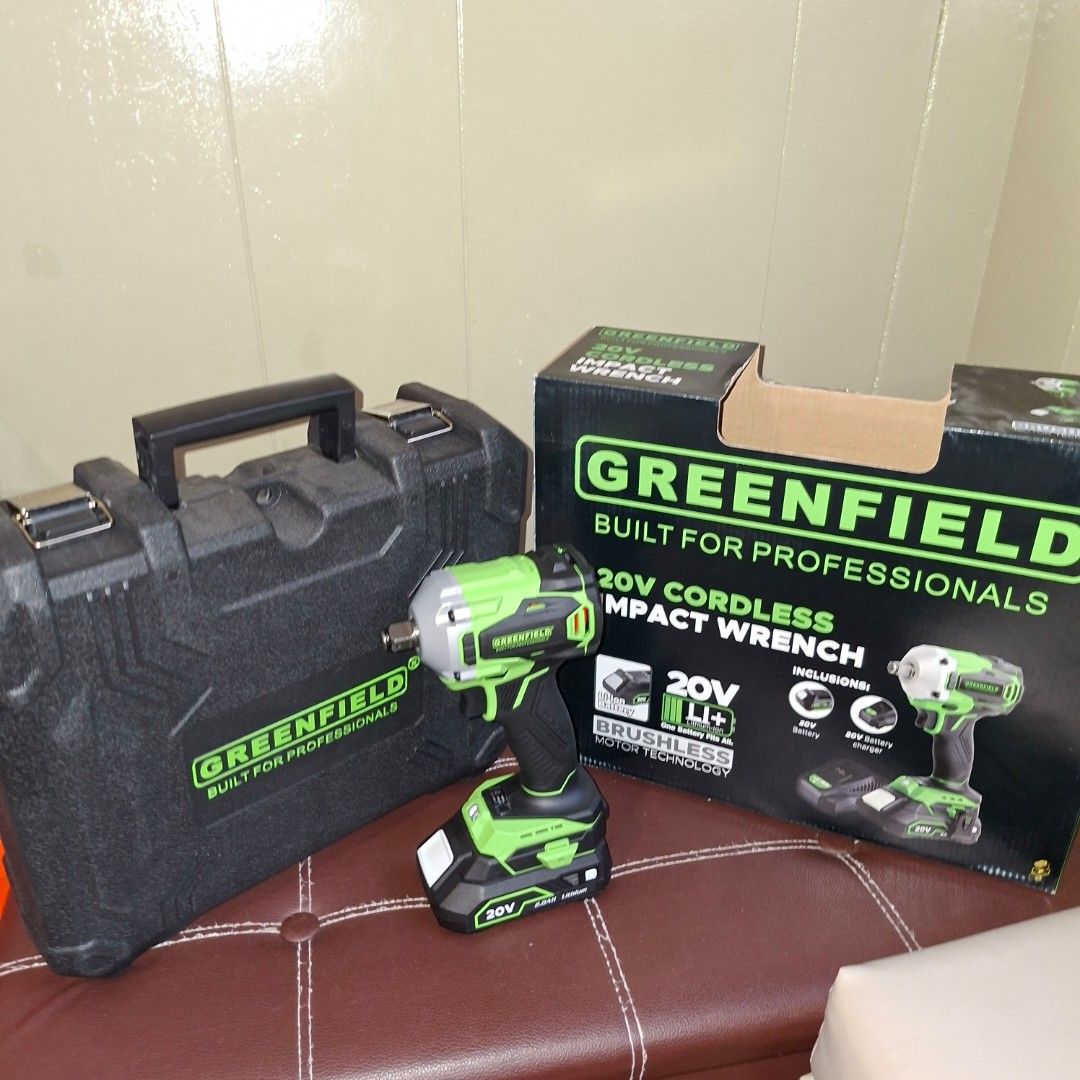 Greenfield 20v cordless impact wrench (Category: Construction Tools & Equipment) located in Manila. Submitted by john-trade (Listing ID 1443068607, Image 1). Description: .
