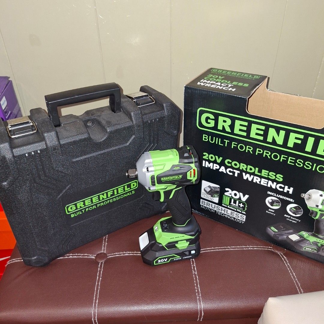 Greenfield 20v cordless impact wrench (Category: Construction Tools & Equipment) located in Manila. Submitted by john-trade (Listing ID 1443068607, Image 3). Description: .