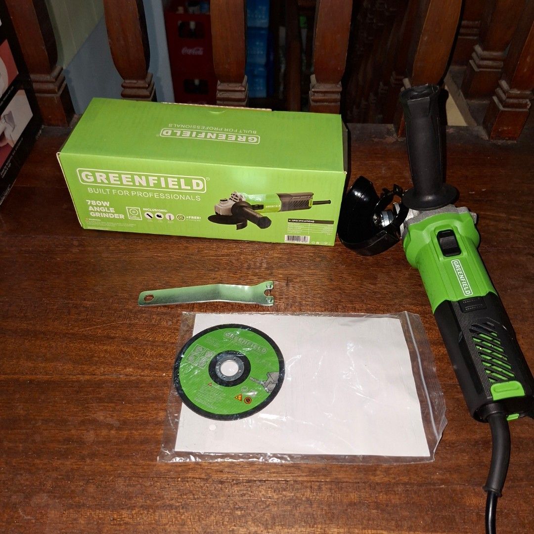 Greenfield 780w angle grinder (Category: Construction Tools & Equipment) located in Manila. Submitted by mr.fast (Listing ID 1443063227, Image 2). Description: This is available as long as this is posted/visible listing. You may message me with the answer to the following questions once you are fully decided to purchase, should you need further thinking and canvassing you may just save the listing for future reference. 1. Will you be personally p