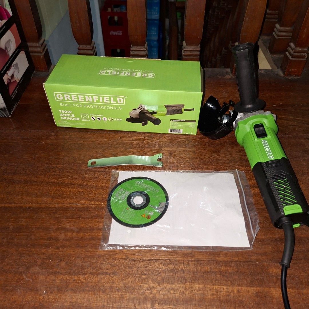 Greenfield 780w angle grinder (Category: Construction Tools & Equipment) located in Manila. Submitted by mr.fast (Listing ID 1443063227, Image 1). Description: This is available as long as this is posted/visible listing. You may message me with the answer to the following questions once you are fully decided to purchase, should you need further thinking and canvassing you may just save the listing for future reference. 1. Will you be personally p