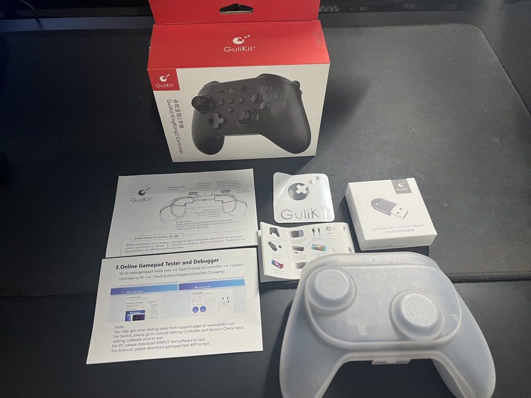 Gulikit KingKong 2 NS08 Controller with Wireless Adapter 2.4Ghz (Category: Controllers) located in Muntinlupa City. Submitted by eiyaaang (Listing ID 1443063650, Image 1). Description: Price is negotiable. - Compatible with Nintendo Switch, Xbox, and PC - Includes 2.4 Ghz wireless controller adapter. - Rarely used after Elden Ring and substituted for PS5 Controller. - Lalamove or anything similar for delivery since buyer pays for shipping fees. R